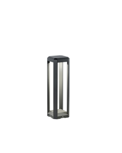Logone Φωτιστικό Κολωνάκι LED Εξωτερικού Χώρου 11W με Θερμό Λευκό Φως IP65 Μαύρο Trio Lighting 522360142