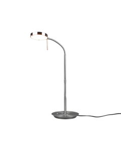 Monza Φωτιστικό Γραφείου LED με Εύκαμπτο Βραχίονα σε Ασημί Χρώμα Trio Lighting 523310107
