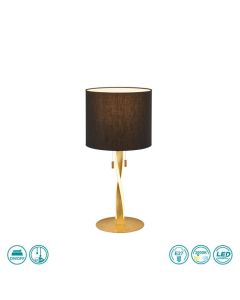 Φωτιστικό Επιτραπέζιο Μονόφωτο Ø30xH62cm 2 Smd Led 3w 2x300lm 3000K Gold Trio Lighting Nandor 575310379