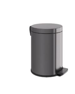 Χαρτοδοχείο 6lt Soft Close D215xH315mm Gun Metal Gloss Verdi 5910050