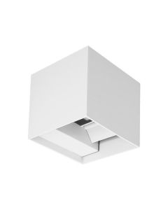 ΑΠΛΙΚΑ ΤΟΙΧΟΥ ΑΛΟΥΜΙΝΙΟΥ CUBE ΛΕΥΚΗ 10W 3CCT 100X100X100 mm ME GLASS DIFUSER ARTE ILLUMINA Eurolamp 145-20251