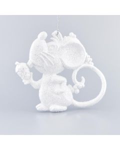 ΠΟΝΤΙΚΑΚΙ ΑΚΡΥΛΙΚΟ, ΛΕΥΚΟ ΜΕ GLITTER, 12,7cm 600-40683
