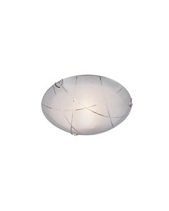 Sandrina Κλασική Γυάλινη Πλαφονιέρα Οροφής με Ντουί E27 σε Λευκό χρώμα Trio Lighting 601200100