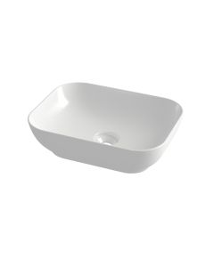 Νιπτήρας Πορσελάνη Επιτραπέζιος 50x38xY14,4 cm Olympia Trend Rectangular White Glossy Orabella 60129