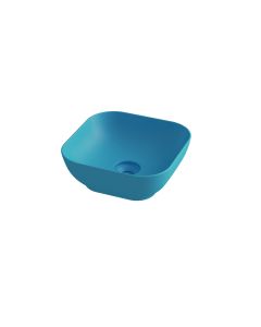 Νιπτήρας 38x38x14.4cm Επικαθήμενος Olympia Trend Square Turquoise matt  02 60136