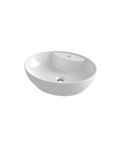 Νιπτήρας Επικαθήμενος 50x42x15,2cm Λευκό Γυαλιστερό Olympia Trend Oval 01 60137