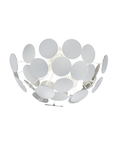 Discalgo Μοντέρνα Μεταλλική Πλαφονιέρα Οροφής με Ντουί E14 σε Λευκό χρώμα 54cm Trio Lighting 609900331