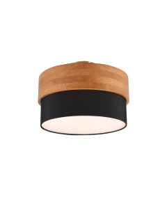 Seasons Μοντέρνα Ξύλινη Πλαφονιέρα Οροφής με Ντουί E14 σε Καφέ χρώμα 30cm Trio Lighting 611500202