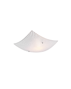 Elisa Μοντέρνα Γυάλινη Πλαφονιέρα Οροφής με Ντουί E27 σε Λευκό χρώμα 30cm Trio Lighting 612200100
