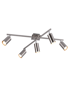 Marley Σποτ με 5 Φώτα και Ντουί GU10 σε Ασημί Χρώμα Trio Lighting 612400507