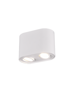 Cookie Διπλό Σποτ με Ντουί GU10 σε Λευκό Χρώμα Trio Lighting 612900231