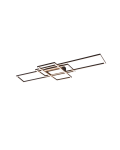 Irvine Μοντέρνα Μεταλλική Πλαφονιέρα Οροφής με Ενσωματωμένο LED σε Ασημί χρώμα 105cm Trio Lighting 620010442