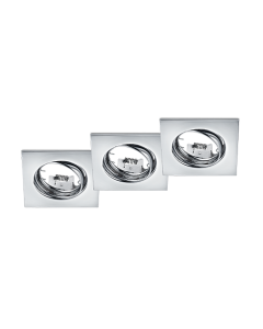 Φωτιστικό  Σποτ Χωνευτό Τρίφωτο 3xGU10 Χρωμέ Trio Lighting Jura  650000306