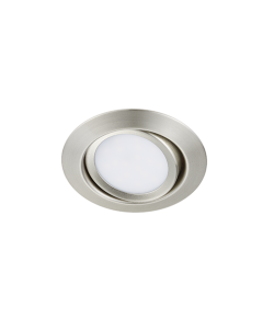 Rila Στρογγυλό Μεταλλικό Χωνευτό Σποτ με Ενσωματωμένο LED και Θερμό Λευκό Φως σε Ασημί χρώμα 3x3cm Trio Lighting 650310107