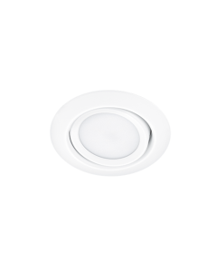 Rila Στρογγυλό Μεταλλικό Χωνευτό Σποτ με Ενσωματωμένο LED και Θερμό Λευκό Φως σε Λευκό χρώμα Trio Lighting 650310131