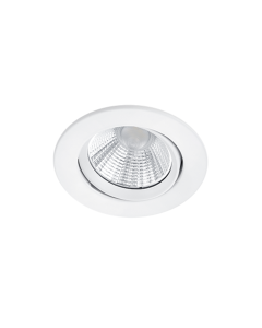 Pamir Στρογγυλό Μεταλλικό Χωνευτό Σποτ με Ενσωματωμένο LED και Θερμό Λευκό Φως σε Λευκό χρώμα Trio Lighting 650510131
