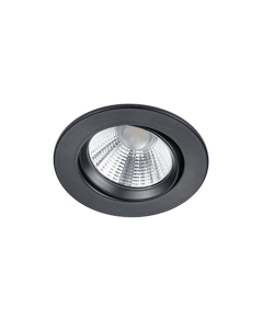 Pamir Στρογγυλό Μεταλλικό Χωνευτό Σποτ με Ενσωματωμένο LED και Θερμό Λευκό Φως σε Μαύρο χρώμα Trio Lighting 650510132