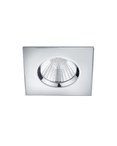 Zagros Τετράγωνο Μεταλλικό Χωνευτό Σποτ με Ενσωματωμένο LED και Θερμό Λευκό Φως σε Ασημί χρώμα 5x5cm Trio Lighting 650610106