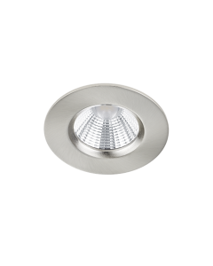 Zagros Στρογγυλό Μεταλλικό Χωνευτό Σποτ με Ενσωματωμένο LED και Θερμό Λευκό Φως σε Ασημί χρώμα 5x5cm Trio Lighting 650710107