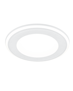Aura Στρογγυλό Πλαστικό Χωνευτό Σποτ με Ενσωματωμένο LED και Θερμό Λευκό Φως σε Λευκό χρώμα 3x3cm Trio Lighting 652410131