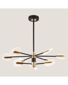 ARTE ILLUMINA ΦΩΤΙΣΤΙΚΟ ΚΡΕΜΑΣΤΟ 9ΦΩΤΟ LED 63W 3CCT 88X65 ΜΑΥΡΟ/ΧΡΥΣΟ Eurolamp 144-10012