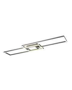Ganado Μοντέρνα Μεταλλική Πλαφονιέρα Οροφής με Ενσωματωμένο LED σε Ασημί χρώμα 110cm Trio Lighting 670710507