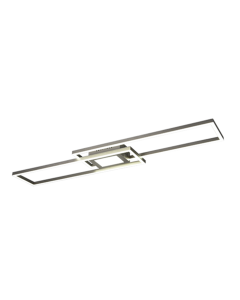 Πλαφονιέρα Οροφής Νίκελ Ματ 110xH7cm LED 37w 2700-6500K 4300lm Trio Lighting Ganado 670710507