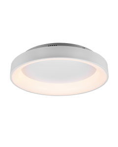 Girona Μοντέρνα Μεταλλική Πλαφονιέρα Οροφής με Ενσωματωμένο LED σε Λευκό χρώμα 60cm Trio Lighting 671290131