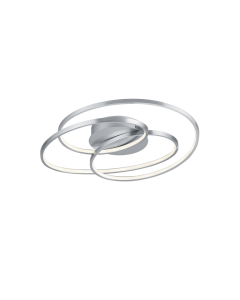 Gale Μοντέρνα Μεταλλική Πλαφονιέρα Οροφής με Ενσωματωμένο LED σε Ασημί χρώμα 60cm Trio Lighting 673916007
