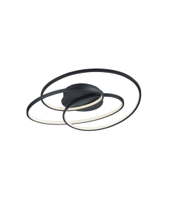 Gale Μοντέρνα Μεταλλική Πλαφονιέρα Οροφής με Ενσωματωμένο LED σε Μαύρο χρώμα 43cm Trio Lighting 673916032