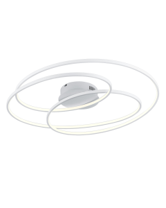 Gale Μοντέρνα Μεταλλική Πλαφονιέρα Οροφής με Ενσωματωμένο LED σε Λευκό χρώμα 80cm Trio Lighting 673918031