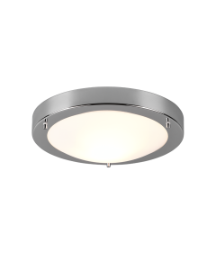 Πλαφονιέρα IP44 31xH8cm 1xE27 Χρωμέ Μέταλλο-Γυαλί Trio Lighting Condus 6801011-06