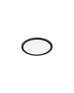 Κλασική Μεταλλική Πλαφονιέρα Οροφής με Ενσωματωμένο LED σε Μαύρο χρώμα 40cm Trio Lighting 689214032