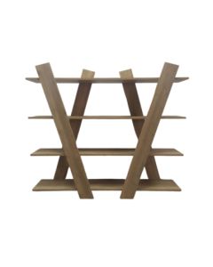 Ραφιέρα Χιαστί 140x30xH135cm Μελαμίνι Καρυδί Ανοιχτό TCS 03 ARlight 7317002