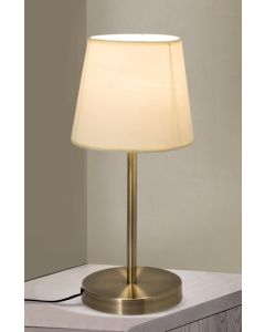 Λαμπατέρ 19xH42cm 1xE27 Κορμός Μπρονζέ-Αμπαζούρ Υφασμάτινο Homelighting Dora 77-2122