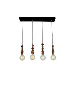 HL-040R-4P MELODY AGED WOOD PENDANT HOMELIGHTING 77-2737