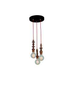 HL-042R-3P MELODY AGED WOOD PENDANT HOMELIGHTING 77-2739