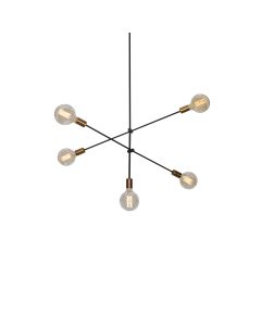 SE 136-5 CODY PENDANT BLACK & BRUSHED BRASS Δ4 HOMELIGHTING 77-3535