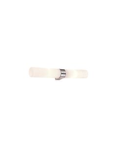 Απλίκα Μπάνιου 40x6,5cm Δίφωτη 2xE14 Χρώμιο-Οπάλ Γυαλί 15527-2 NIL WALL LAMP Β2 Homelighting 77-3653