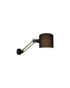 WL17013 ANGONA WALL LAMP BLACK & WOOD COLOR A3 HOMELIGHTING 77-3655
