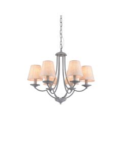 C119-6 ETNA PENDANT LAMP GREY PATINA&WHITE SHADE 1E1 HOMELIGHTING 77-3662