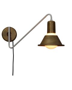 HL-3521-1 EMILY OLD BRONZE & WHITE WALL LAMP HOMELIGHTING 77-3770