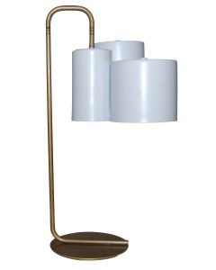 HL-3567-3T BRODY WHITE & OLD BRONZE TABLE LAMP HOMELIGHTING 77-3985