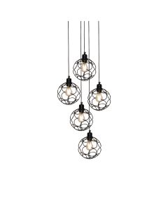 HL-3588-5 ALINE BLACK PENDANT HOMELIGHTING 77-4073