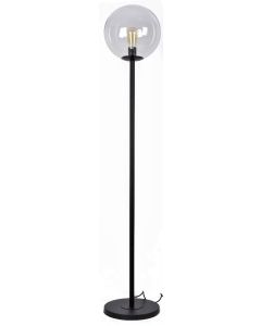 SE 3000-1 BLACK FLOOR LAMP GLOBE CLEAR 1B2 HOMELIGHTING 77-4481