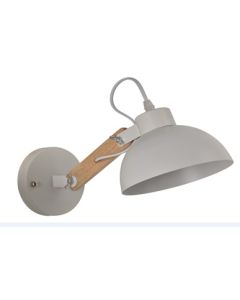 YQ-4004 POL WHITE METAL-WOOD WALL LAMP 1Ε1 HOMELIGHTING 77-4500