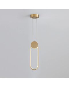 Φωτιστικό Κρεμαστό 20xH100cm Χρυσαφί  Led 3CCT 3000-4000-6500K 19w Homelighting Ria 77-50493