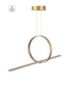 Φωτιστικό Κρεμαστό Χρυσαφί Ματ 120x40xHmax120cm Led 110w 3000K Homelighting Milea 77-8120