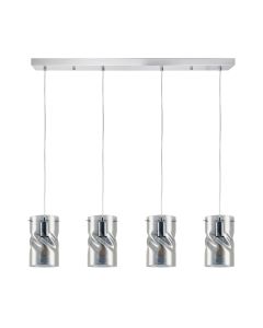 KQ S0616-4 TWIST SMOKEY PENDANT GLASS HOMELIGHTING 77-8183