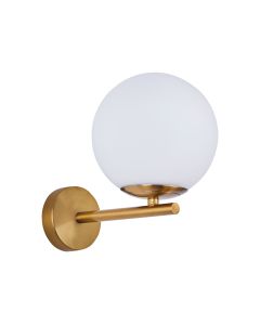 SE21-GM-22 FLAKE GOLD MATT OPAL GLASS WALL LAMP Β1 HOMELIGHTING 77-8286